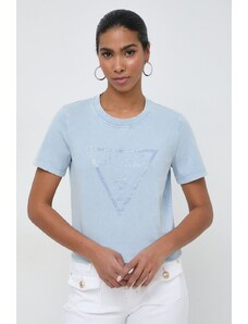 Guess t-shirt in cotone donna colore blu