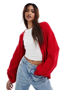 Missyempire Missy Empire - Cardigan rosso con tasche