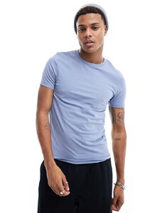 ASOS DESIGN - T-shirt girocollo attillata blu