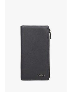 Men's Large Wallet made of Genuine Black Leather Estro ER00114460