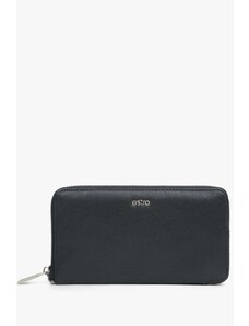 Men's Spacious Black Wallet made of Genuine Leather Estro ER00114489