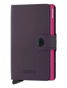 Secrid portafoglio in pelle Miniwallet Matte Dark Purple-Fuchsia colore violetto