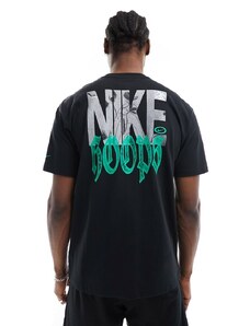 Nike Football Nike Basketball - T-shirt nera con grafica sul retro-Nero