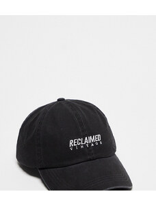 Reclaimed Vintage - Cappellino unisex nero con logo