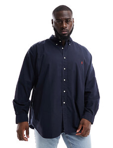 Polo Ralph Lauren Big & Tall - Camicia Oxford classica oversize blu navy con logo iconico