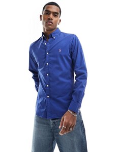 Polo Ralph Lauren - Icon - Camicia slim fit blu reale in twill con logo
