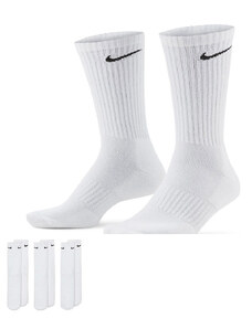 Nike Training - Everyday Cushioned - Confezione da 3 paia di calzini imbottiti bianchi-Bianco