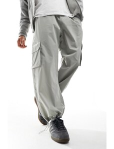 ADPT - Pantaloni cargo ampi grigio chiaro