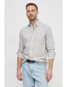 Sisley camicia uomo colore grigio