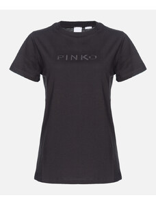 T-Shirt Ricamo Logo Pinko