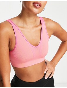 Nike Training Nike - Yoga Dri-FIT ADV Indy - Reggiseno sportivo rosa a sostegno leggero senza cuciture