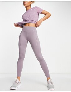 Nike Running - GO Dri-FIT - Leggings a 7/8 a vita medio alta rosa chiaro per attività a impatto elevato