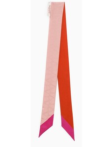 Valentino Garavani Foulard sottile in seta rosa e rosso