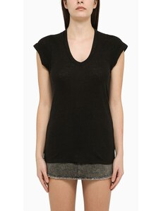 ISABEL MARANT Étoile T-shirt nera in lino