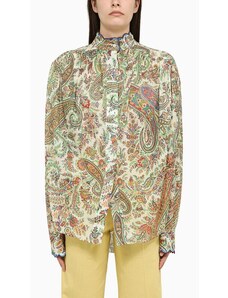 ETRO Camicia con stampa floreale multicolore in cotone