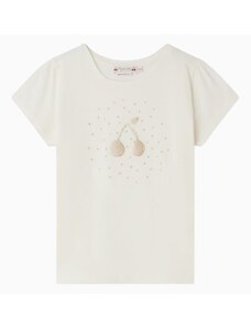 Bonpoint T-shirt Capricia bianco latte in cotone