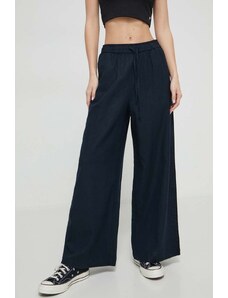 Roxy pantaloni in lino lniane Lekeitio colore nero ERJFB03409