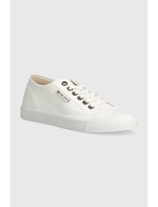 Tommy Jeans scarpe da ginnastica TJW FOXING SNEAKER CANVAS donna colore bianco EN0EN02588