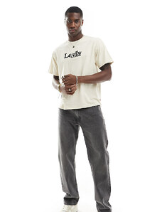 Levi's - T-shirt crema con logo centrale rétro - In esclusiva per ASOS-Bianco