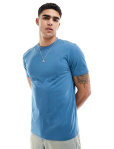 ASOS DESIGN - T-shirt girocollo blu-Blu navy