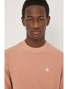 G-Star Raw maglione in cotone colore arancione