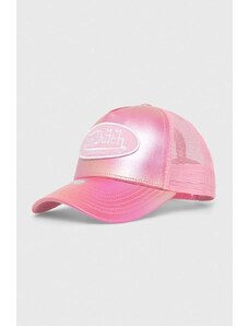 Von Dutch berretto da baseball colore rosa con applicazione
