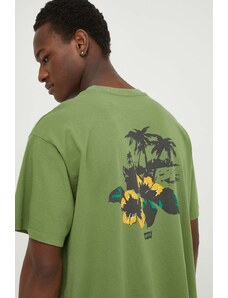 Levi's t-shirt in cotone uomo colore verde con applicazione