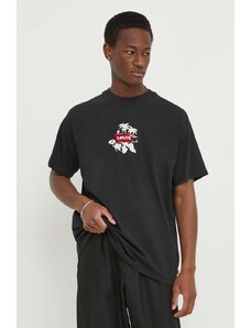 Levi's t-shirt in cotone uomo colore nero con applicazione