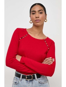 Morgan camicia a maniche lunghe donna colore rosso