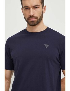 Guess t-shirt in cotone colore blu navy con applicazione