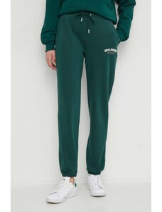 Tommy Hilfiger pantaloni da jogging in cotone colore verde