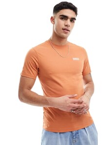 Barbour International - T-shirt arancione bruciato con logo piccolo