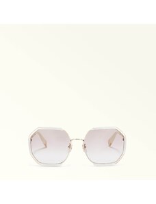 Furla Sunglasses Occhiali Da Sole Marshmallow Bianco Metallo + Acetato Donna