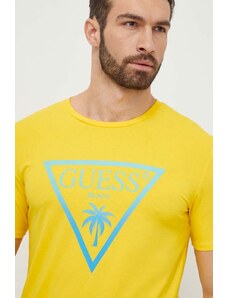 Guess t-shirt uomo colore giallo