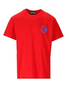 T-shirt V-emblem Rossa Versace Jeans Couture