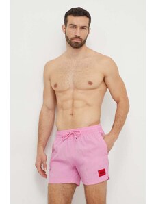 HUGO pantaloncini da bagno colore rosa