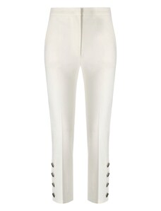 Pantalone Cropped Con Bottoni Bianco Twinset