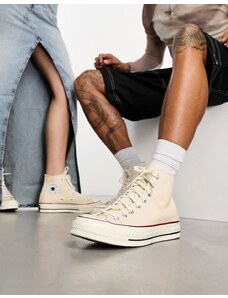 Converse - Chuck 70 Hi Parchment - Sneakers alte color avorio-Bianco