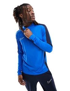 Nike Football - Academy Dri-FIT - Top da allenamento blu con pannelli e zip corta