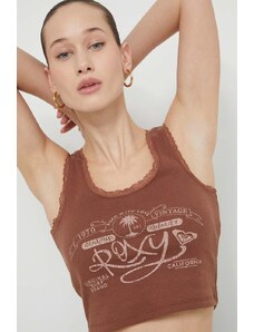 Roxy top donna colore marrone ERJKT03648