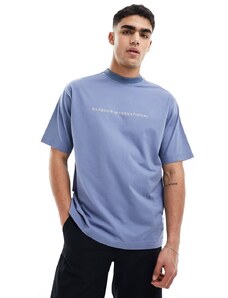 Barbour International - Stacked - T-shirt azzurra con logo-Blu