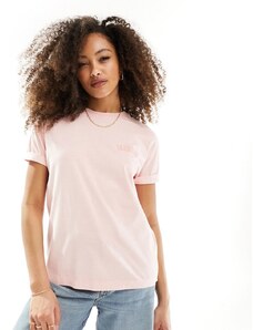 Barbour - T-shirt rosa slavato con logo piccolo stile college