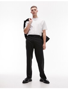 Topman - Pantaloni eleganti a fondo ampio neri-Nero