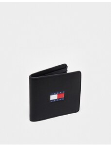 Tommy Jeans - Heritage - Portafoglio nero in pelle per carte di credito