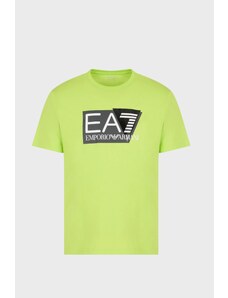 T-shirt verde acido uomo ea7 visibility in jersey di cotone stretch 3dpt81 s