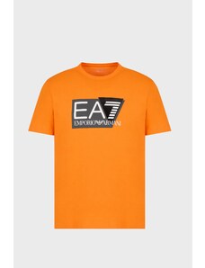 T-shirt arancione uomo ea7 visibility in jersey di cotone stretch 3dpt81 s
