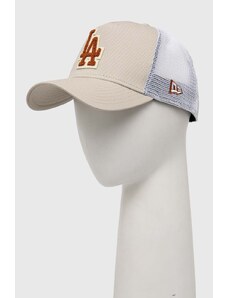 New Era berretto da baseball colore beige con applicazione LOS ANGELES DODGERS