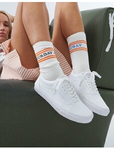 Vans - Old Skool - Sneakers in pelle sintetica triplo bianco