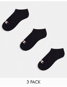 Champion - Confezione da 3 paia di calzini alla caviglia neri-Nero