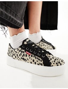 Levi's - Tijuana - Sneakers con stampa leopardata e logo-Nero
